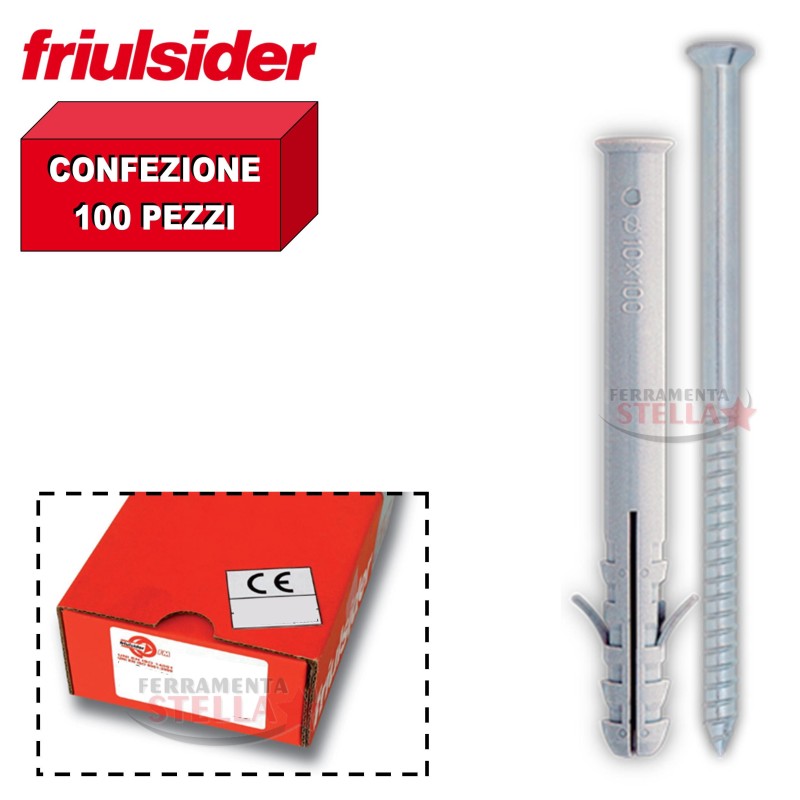 TASSELLO ANCORANTE PROLUNGATO in NYLON MATTONE PIETRA LEGNO CALCESTRUZZO