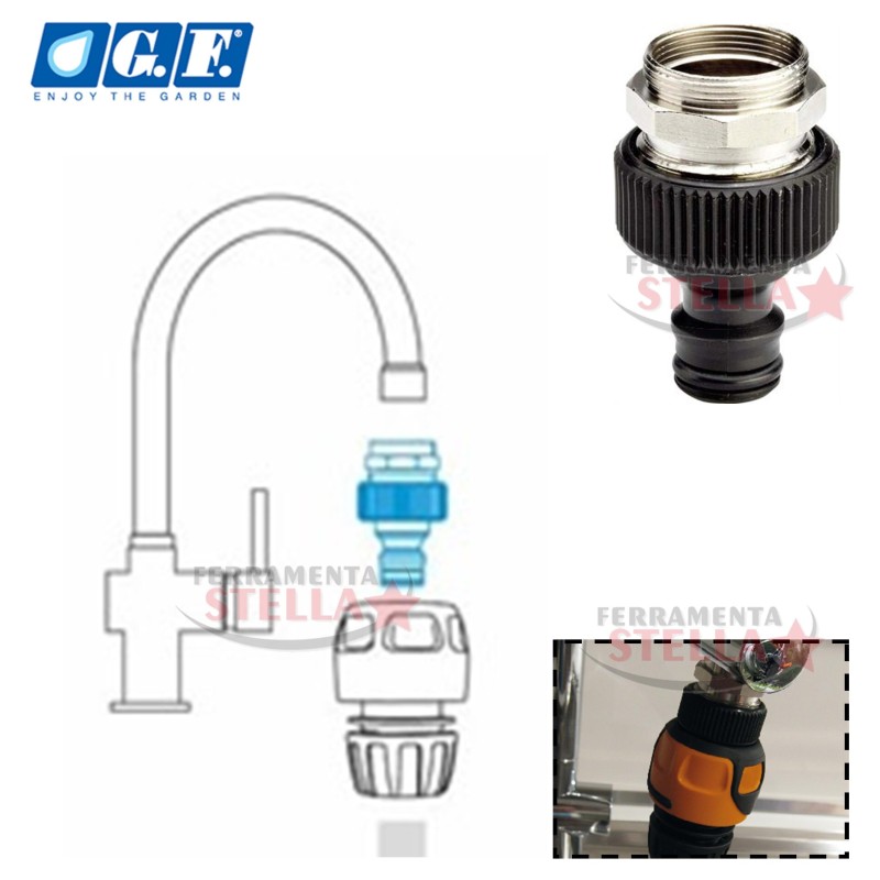 ATTACCO INNESTO RUBINETTO PRESA IRRIGAZIONE GIARDINO CUCINA BAGNO 3/4 22047 IPR