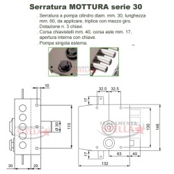 SERRATURA MOTTURA DA APPLICARE SOVRAPPOSTA  630 